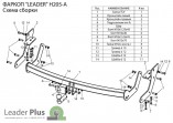 Фаркоп Лидер-Плюс для Hyundai Santa Fe Classic (SM) (ТАГАЗ)