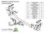 Фаркоп Лидер-Плюс для Nissan Juke (F15) (2WD)