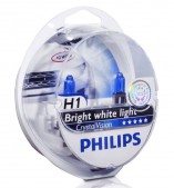Автолампа Н1 Philips 55 Cristal Vision 4300K 2шт P-12258CV2